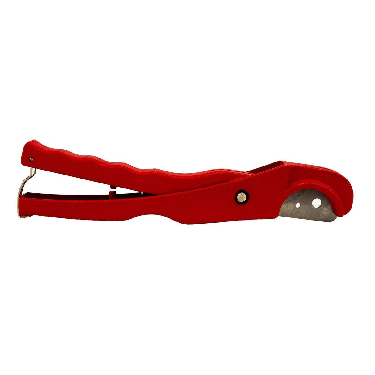 PEX cutter for radiant floor hydronic EVOH PEX tubing and piping - right side