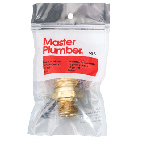 3/4" Male hose X 1/2" MIP Brass Fitting bag