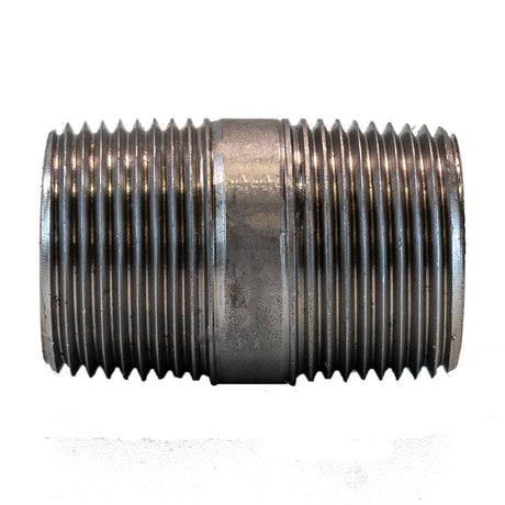 1" inch NPT nipple - 2" inches long Stainless Steel Fitting - side