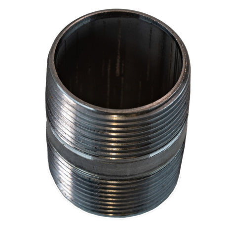 1-1/4" NPT nipple - 2" long 304 Stainless Steel pipe fitting inside view