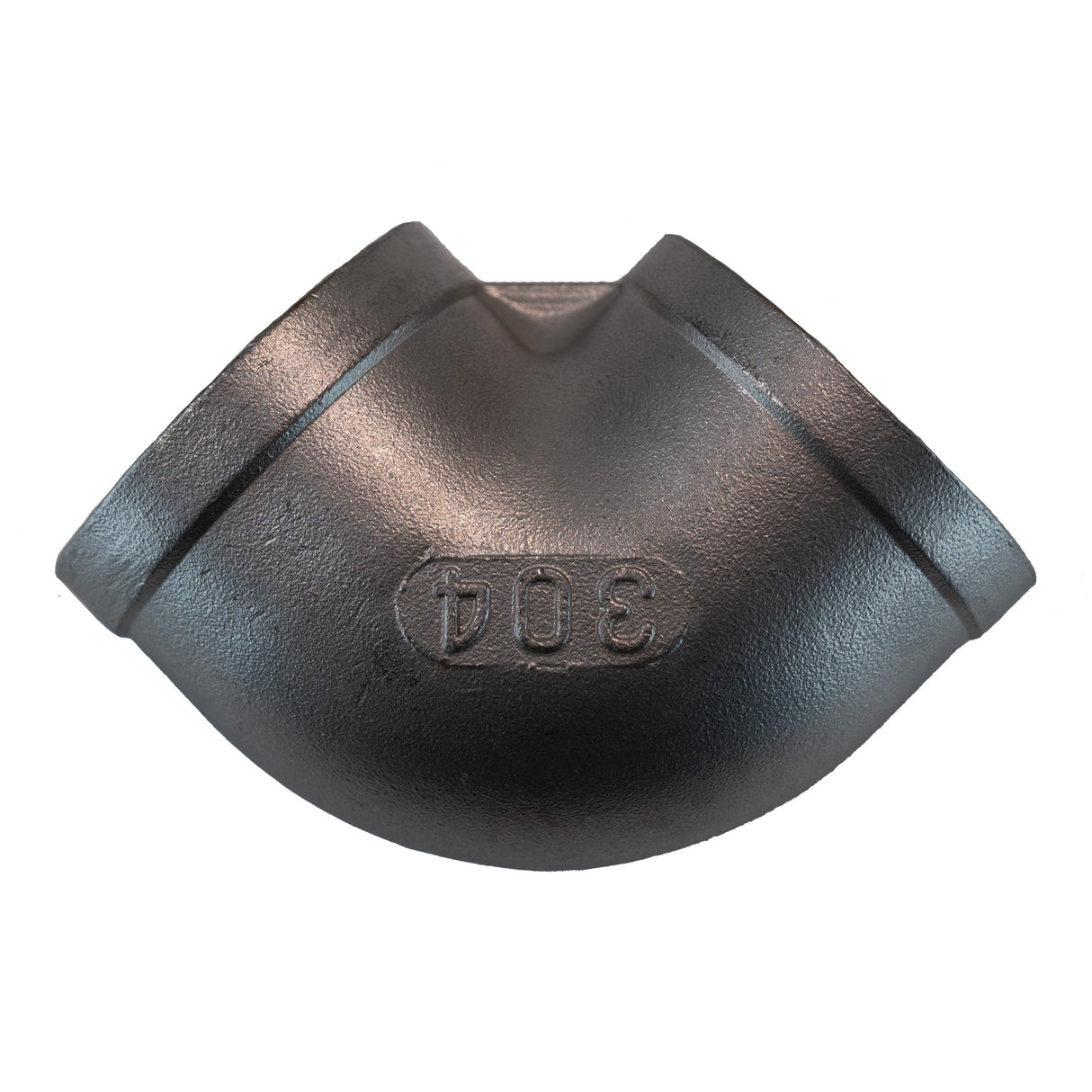 1-1/4" inch FNPT 90° degree Stainless Steel Elbow Fitting - top view