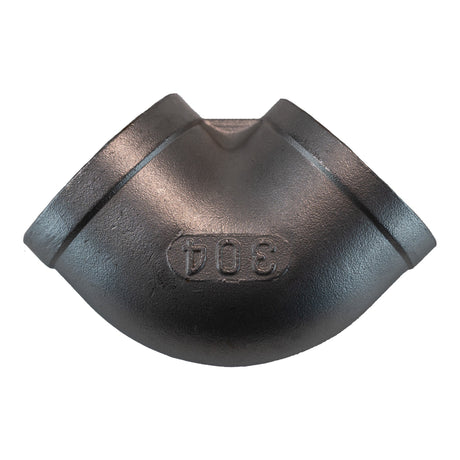 1-1/4" inch FNPT 90° degree Stainless Steel Elbow Fitting - top view