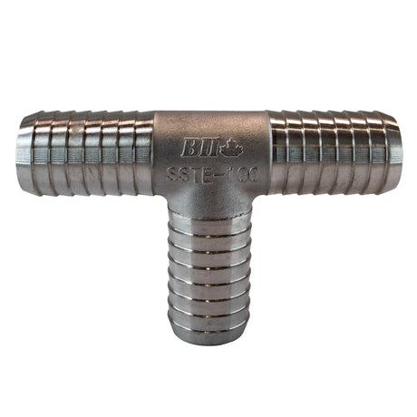 1" INS Tee Stainless Steel Fitting - front