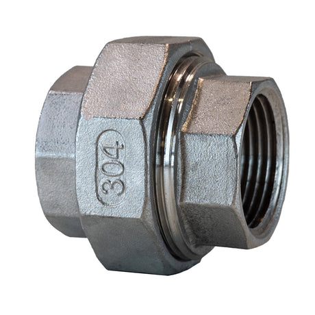 1" FNPT Stainless Steel 304 union inside thread view