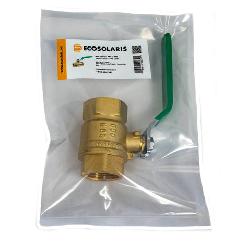 Nordik Radiant 1" ball valve FNPT Female x FNPT Female - bag
