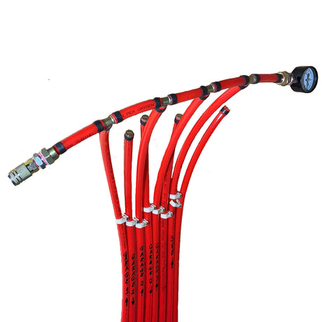 Fittings kit to pressurize the 1/2″ PEX tubes before pouring the concrete in a in-floor radiant floor heating system - 1 loop bag