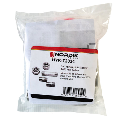 Nordik HYK-T2034 3/4" fitting kit for Thermo 2000 mini boilers including Teflon sealing tape