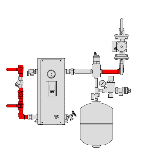 1" 1 pump oil-fuel to electric boiler replacement fittings kit
