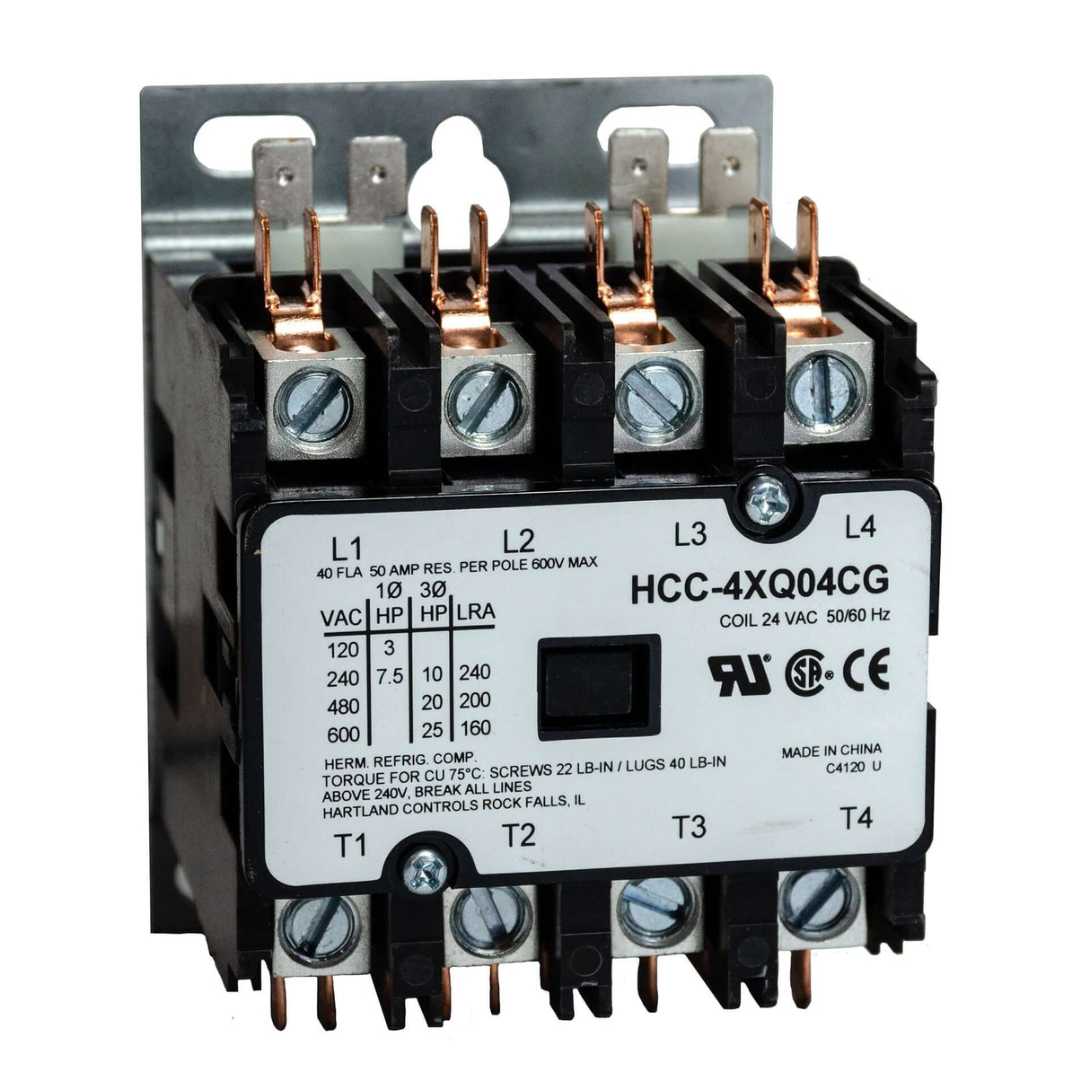 ZEL-100-4P50A24 4-pole 24V contactor for Thermo2000 boiler - Mini 12 kW Model
