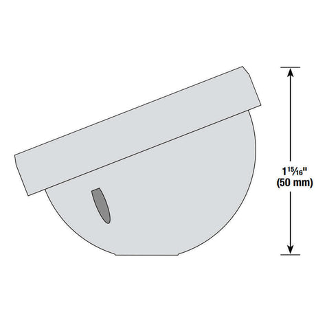 Dimensions of the Tekmar 095 aerial snow sensor for snow melting system - side view