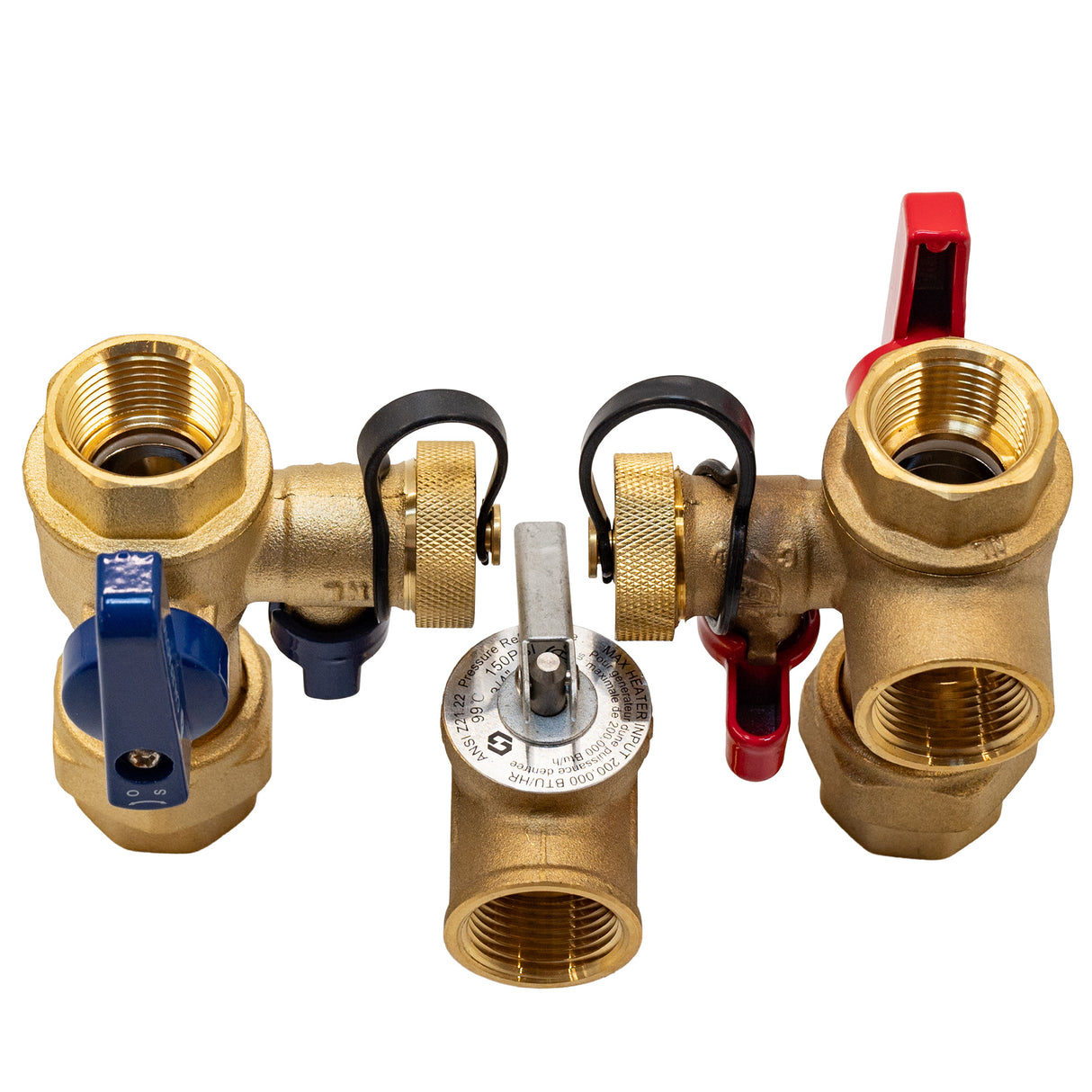 Calefactio TK075N 3/4" NPT Tankless water heater 150 psi valves kit - top