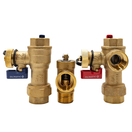 Calefactio TK075N-30 3/4" NPT Tankless water heater 30 psi valves kit - front
