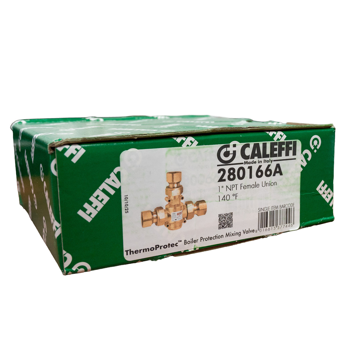 Caleffi 280166a 1 inch NPT Thermoprotec boiler protection thermostatic mixing valve -box