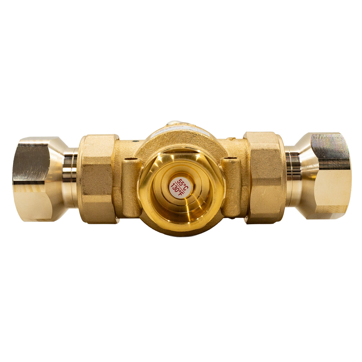 Caleffi 280175a 1 inch NPT Thermoprotec boiler protection thermostatic mixing valve - bottom