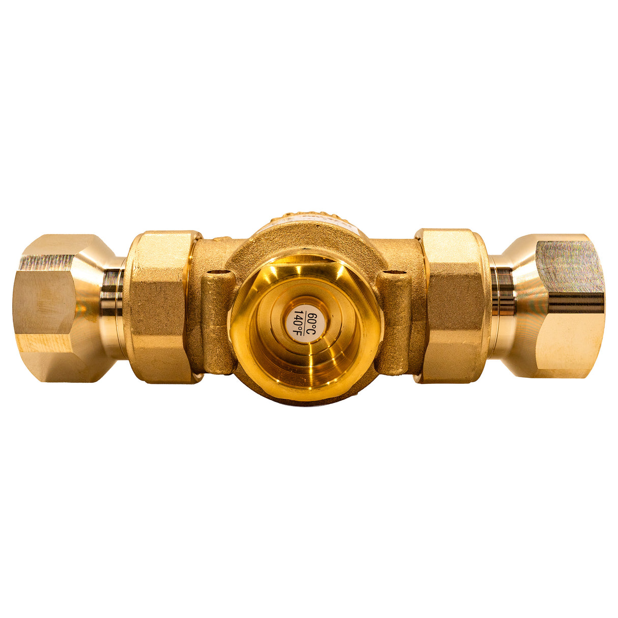 Caleffi 280175a 1 inch NPT Thermoprotec boiler protection thermostatic mixing valve - bottom