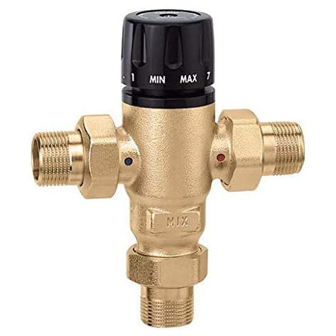 3/4″ MixCal Adjustable Thermostatic and Pressure Balanced Mixing Valve (NPT)