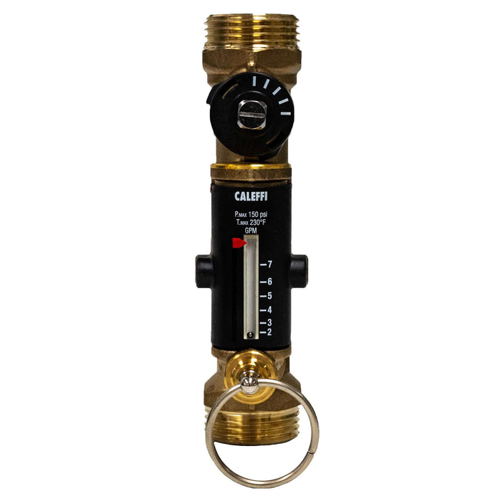 Front view of Caleffi 132550AFC Balancing Valve with flowmeter