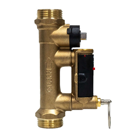 Side view of Caleffi 132550AFC Balancing Valve with flowmeter