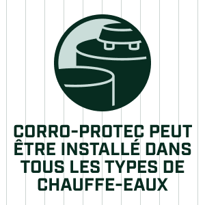 L'Anode Corro-Protec peut être installée dans tous les types de chauffe-eau