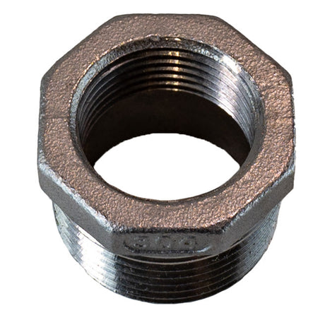 1" inch MNPT x 3/4" inch FNPT Stainless Steel bushing reducer - inside