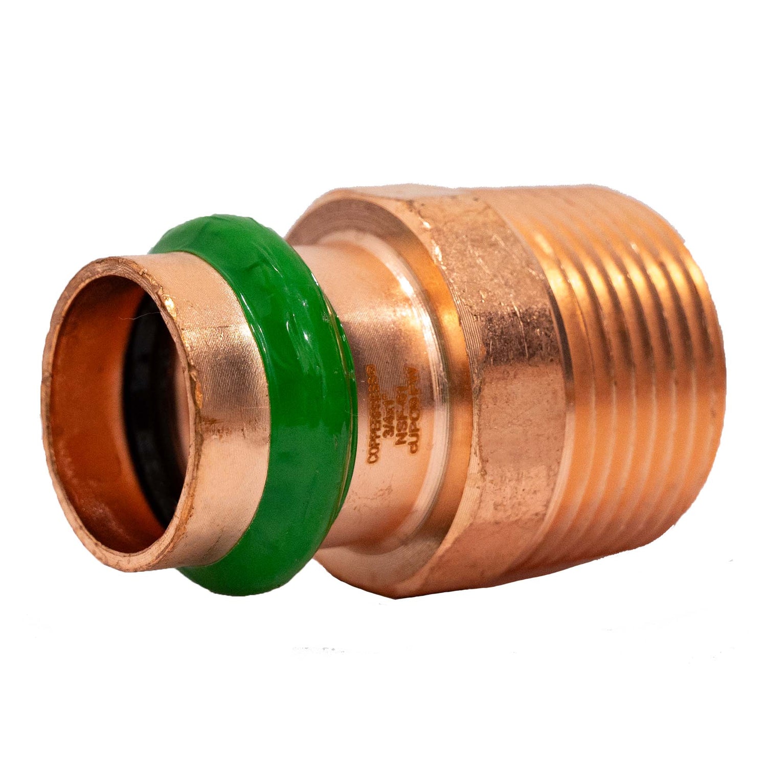 Copper Press 3/4" x 1" Male Adapter - top view