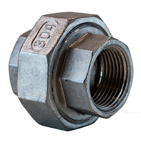 3/4" FNPT Stainless Steel 304 union inside thread view