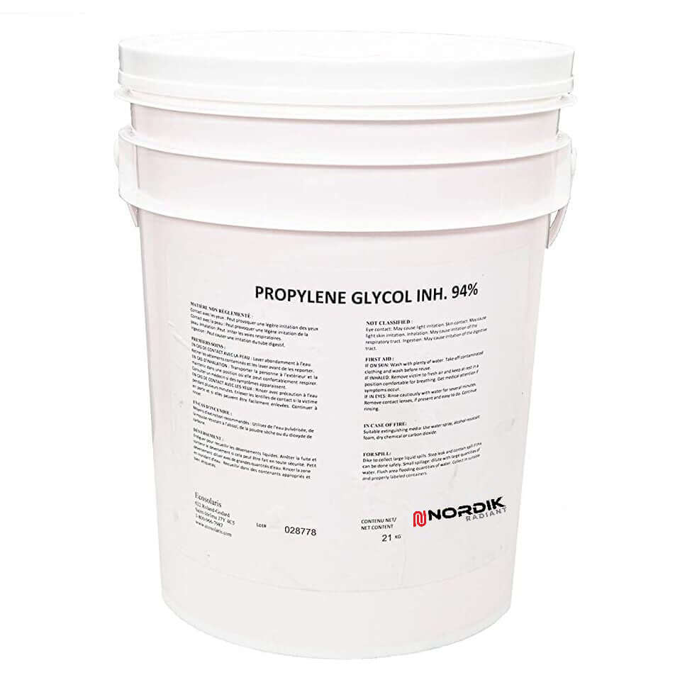 100% Propylene Glycol with corrosion inhibitor for hydronic radiant floor heating system and solar water heater