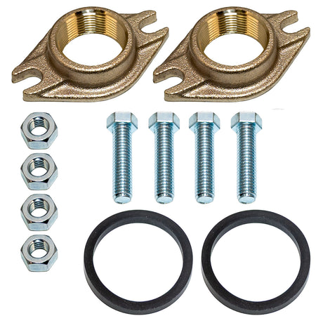 Grundfos 96409356 1" 1/4  inch NPT bronze flanges