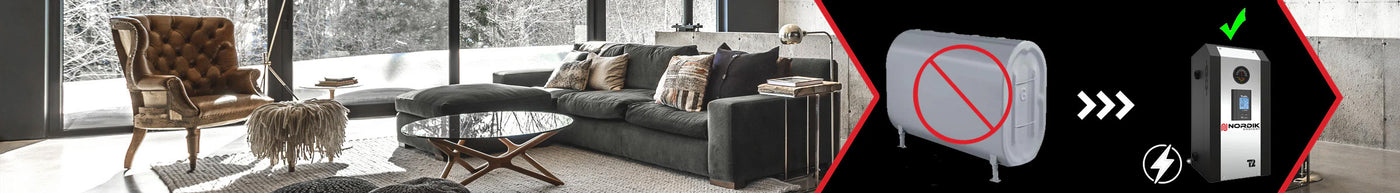 Nordik Radiant Oil Fuel to Electric boiler conversion banner