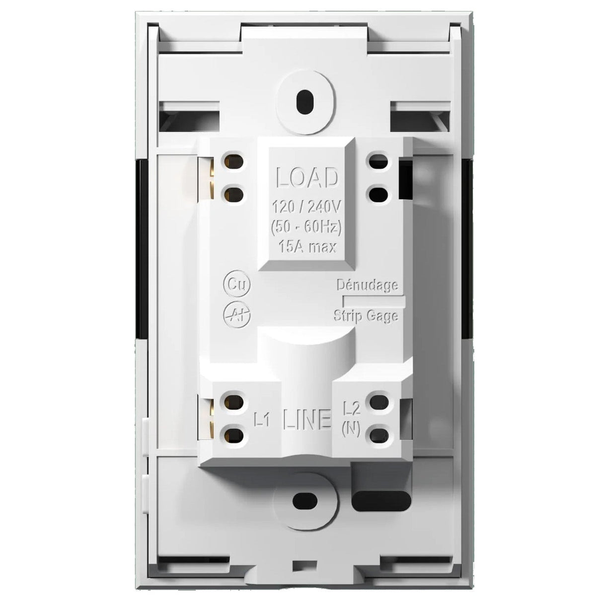 Sinope TH1310ZB and TH1310WF 120V/240V smart radiant floor thermostat - rear view