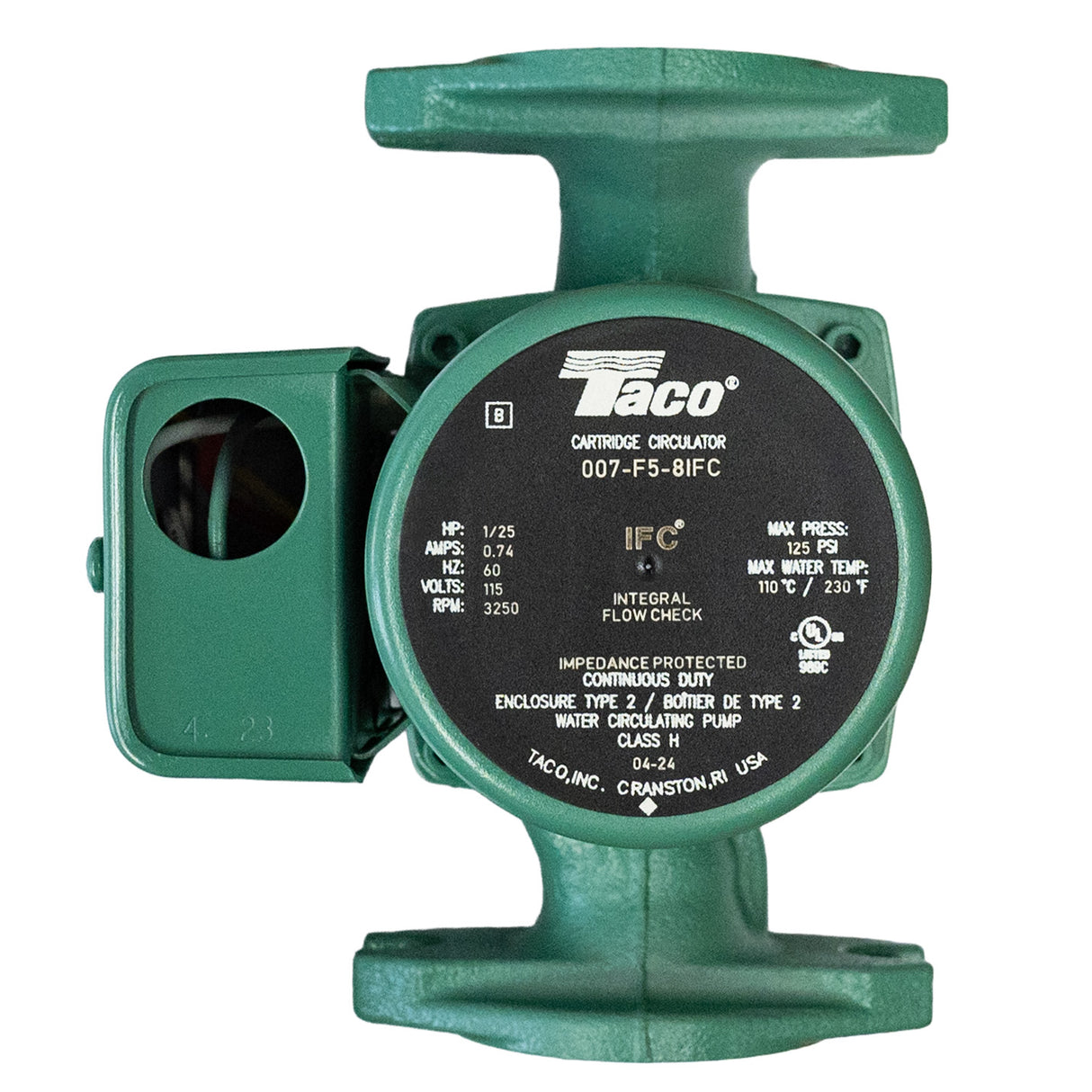 Taco 007-F5-8IFC Multi-Pupose Cast Iron Circulator Pump - front