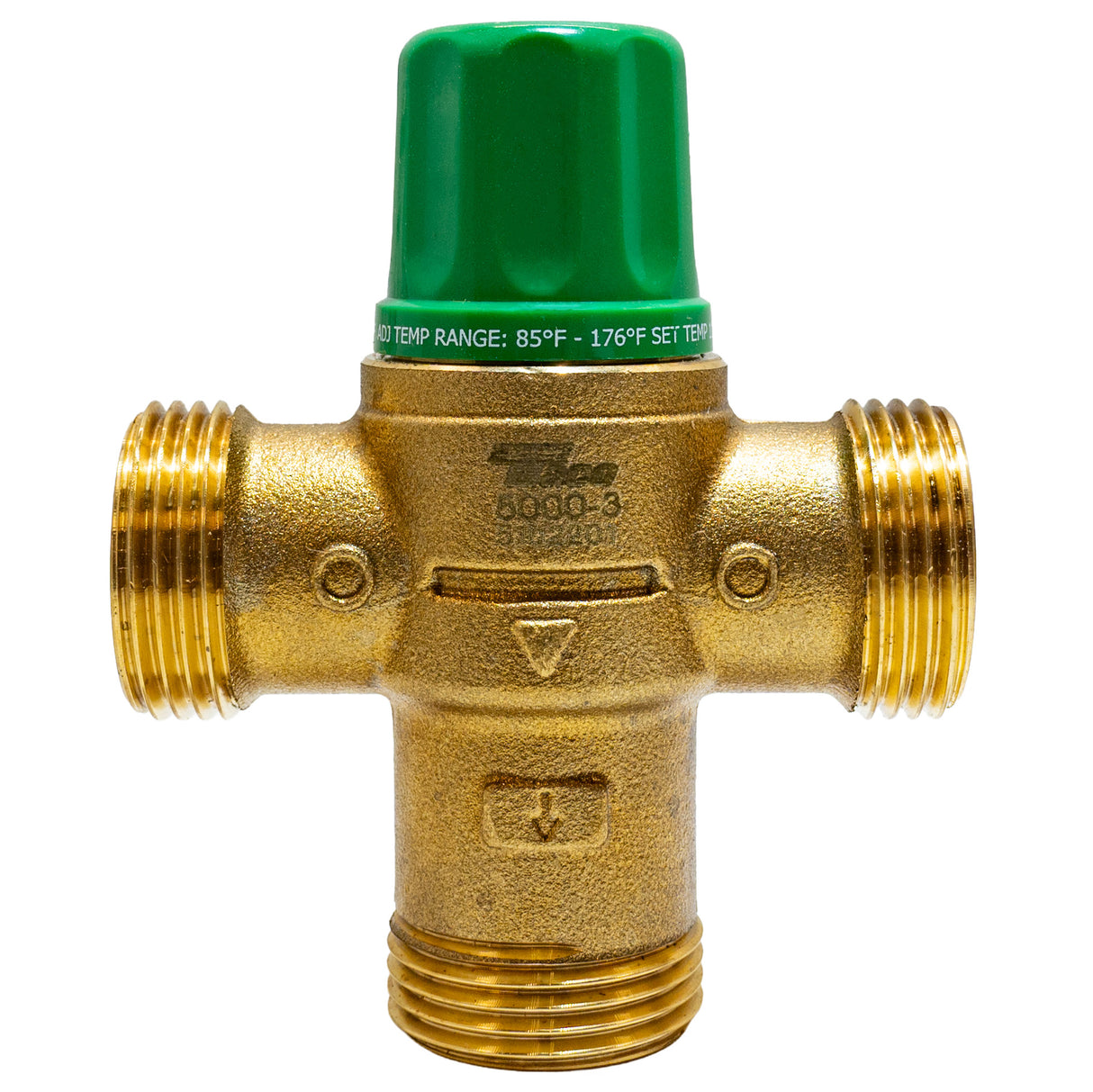 Taco 5000-3 Thermostatic mixing valve for domestic hot water heater - back