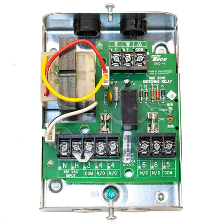 Taco SR501-4 - Hydronic Radiant Floor 1 Zone Switching Relay - electronic board