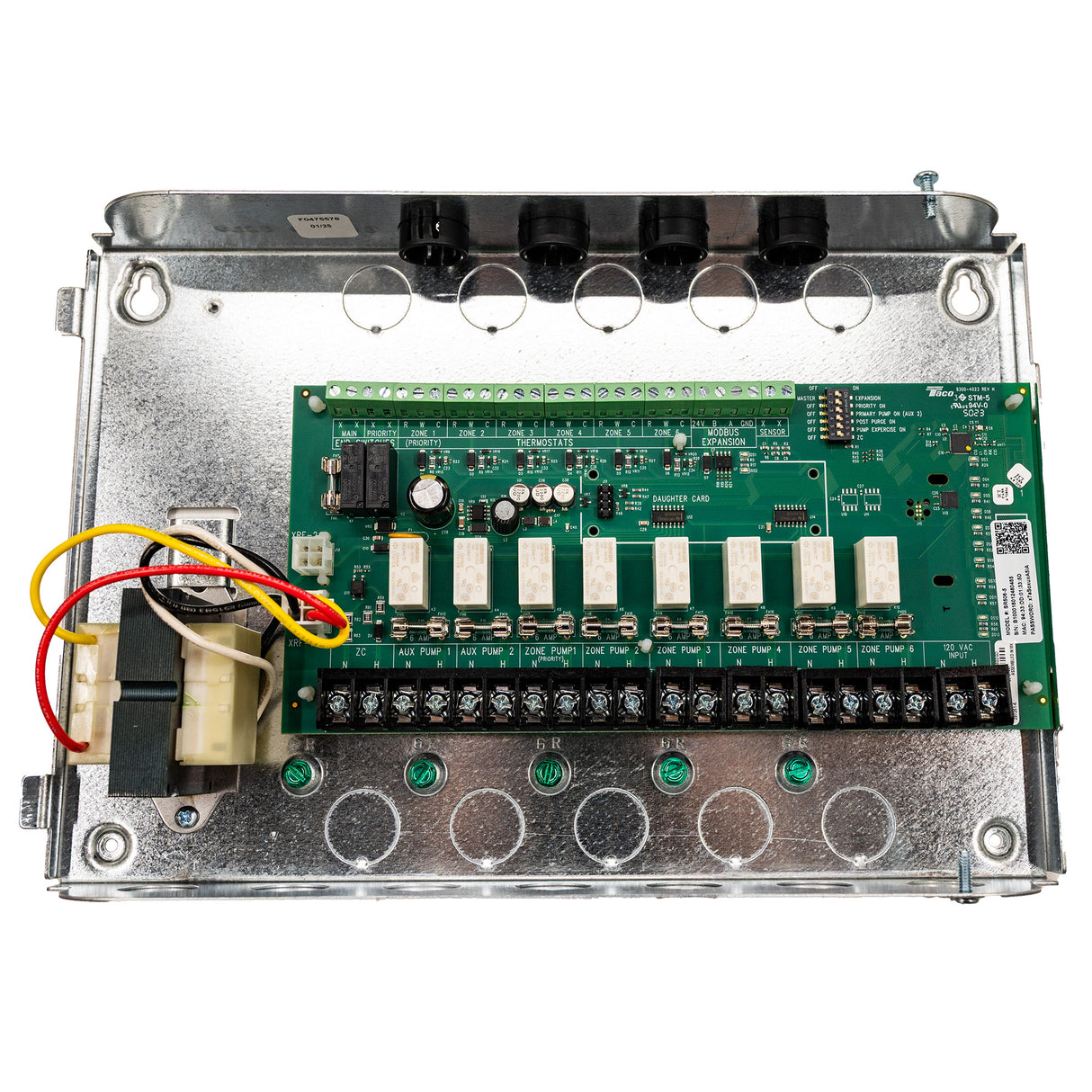 Taco SR506-5 - Hydronic Radiant Floor 6 Zones Switching Relay - electronic board