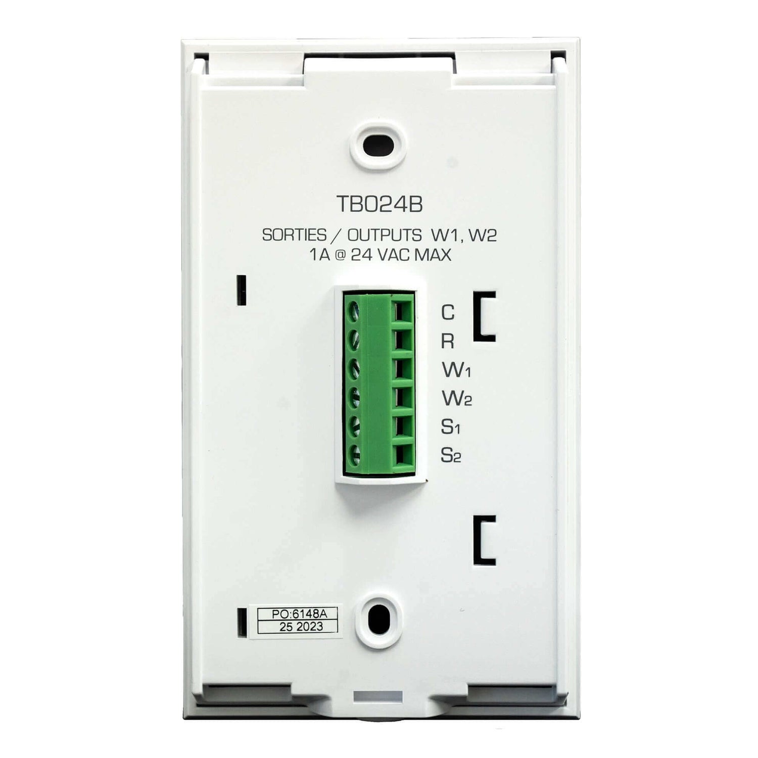 Nordik Radiant TH1420ZB 24V low voltage smart thermostat for water and glycol hydronic radiant floor heating system - back