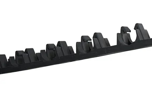 U-Rail clip for fixing hydronic radiant floor PEX pipes on plywood