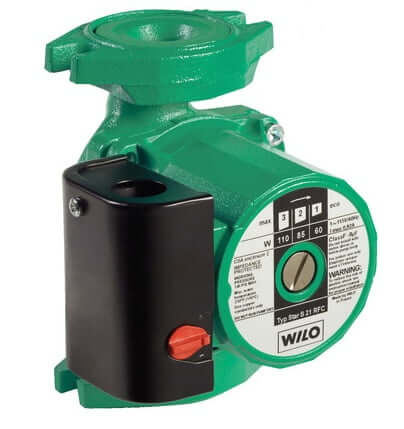 Wilo Wilo Star S 21 RFC 4171560, 115V, 3-Speed Cast Iron Star Series Circulator for in-floor hydronic radiant floor heating system - left