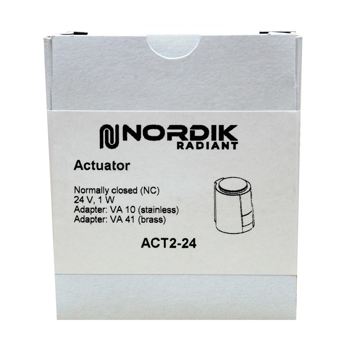 Nordik Radiant 2 wires actuator zone valve for water and glycol radiant floor manifold - box