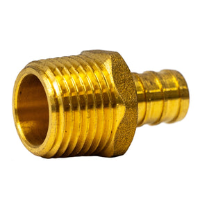 1/2" PEX x 1/2" MNPT Male Brass Pipe Fitting Adapter - Stand view