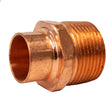 3/4" sweat X 1" MNPT adapter copper fitting