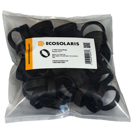 Nordik Radiant 1″ PEX Copper Crimp Rings - bag of 100 units