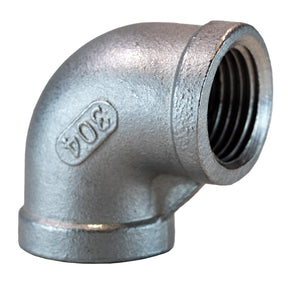 1/2" FNPT 90° Elbow 304 Stainless Steel side view