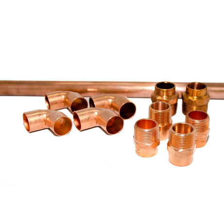 3/4” fittings kit for hydronic radiant floor system with one pump