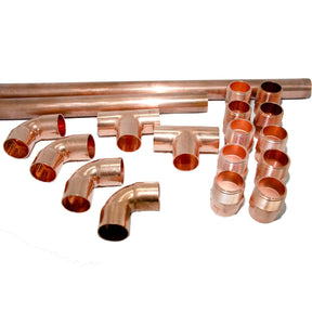 Fitting kits for water and glycol hydronic radiant floor system