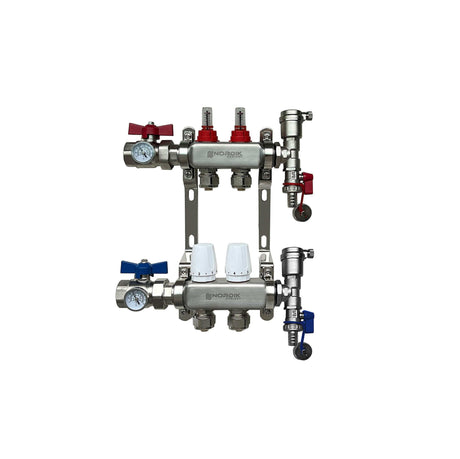 Nordik Radiant in-floor water and glycol hydronic radiant floor manifold - 2 loops