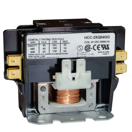 ZEL-100-2PC5024 2-pole 24V contactor for Thermo 2000 boiler Mini model 3 to 9 kW