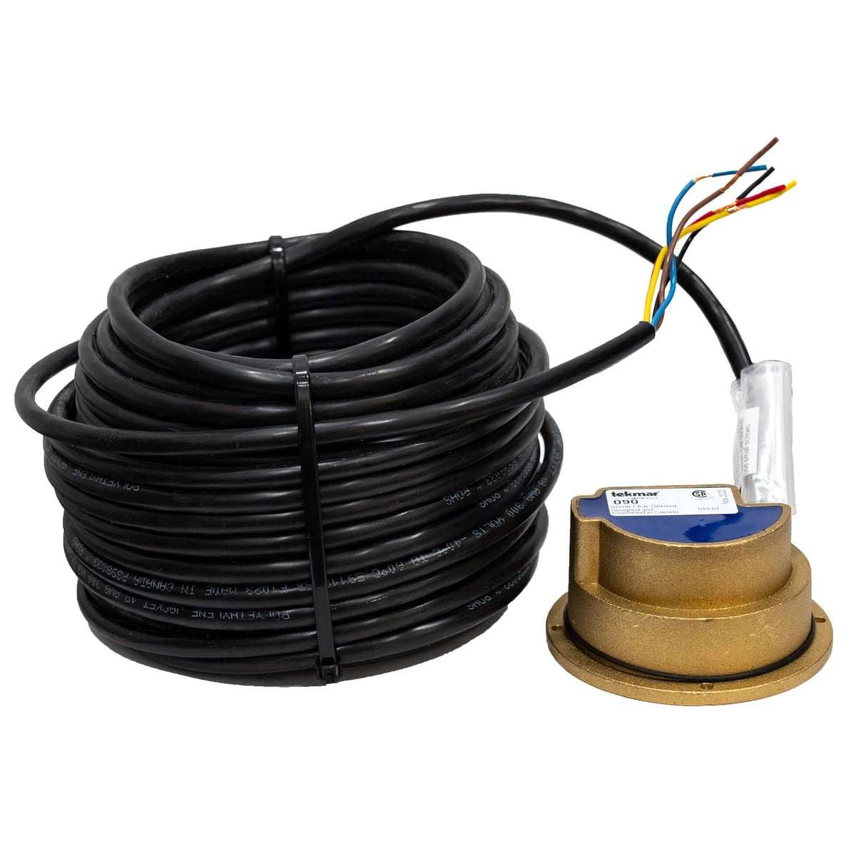Tekmar 090 Snow and ice sensor for snow melting system - sensor with wires below view 