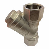 3/4” Brass Y-Strainer With Plug Valve Connector Fitting - side view