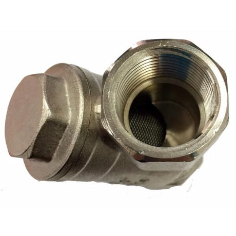 3/4” Brass Y-Strainer With Plug Valve Connector Fitting - top view