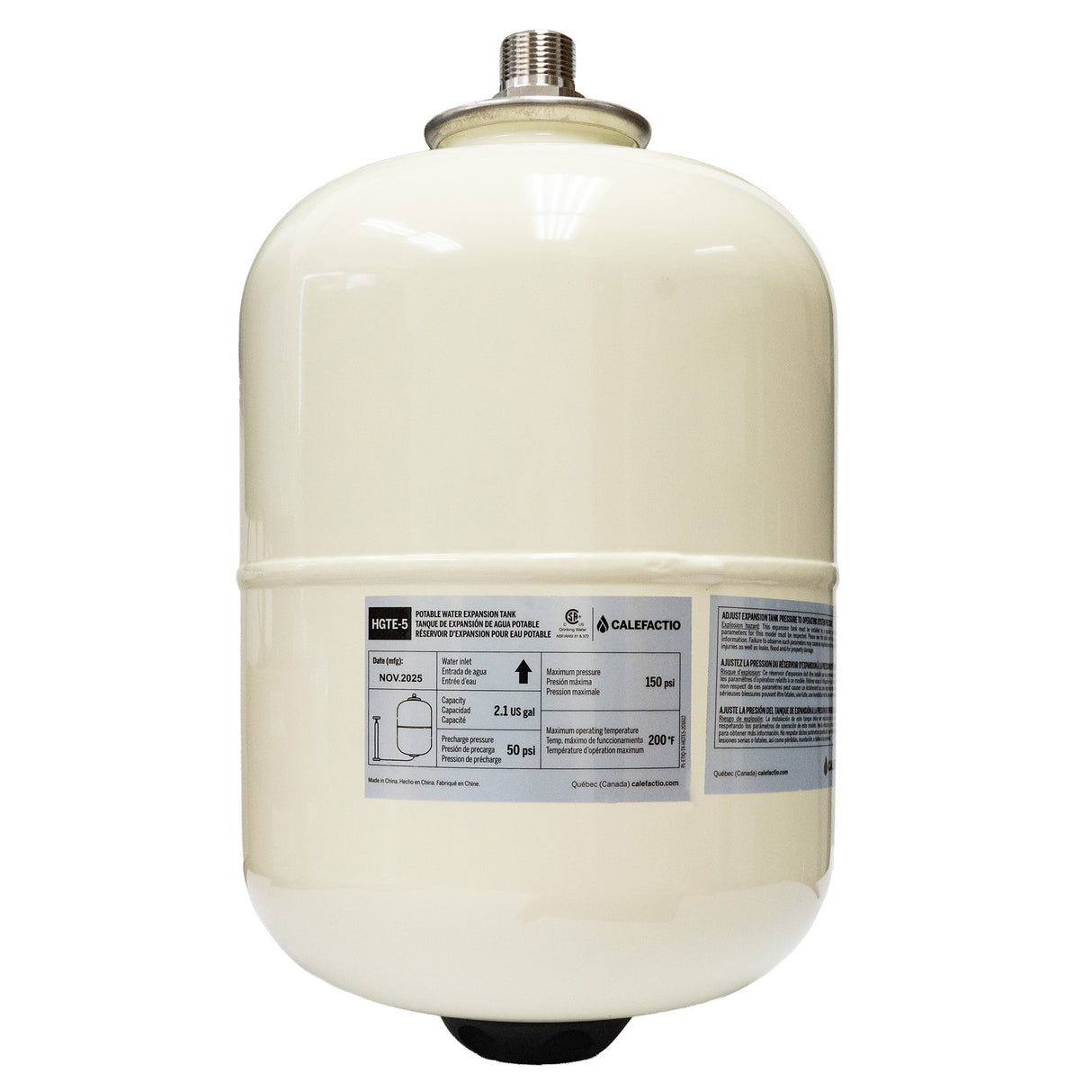 Calefactio HGTE-5 Potable Water Thermal Expansion Tank